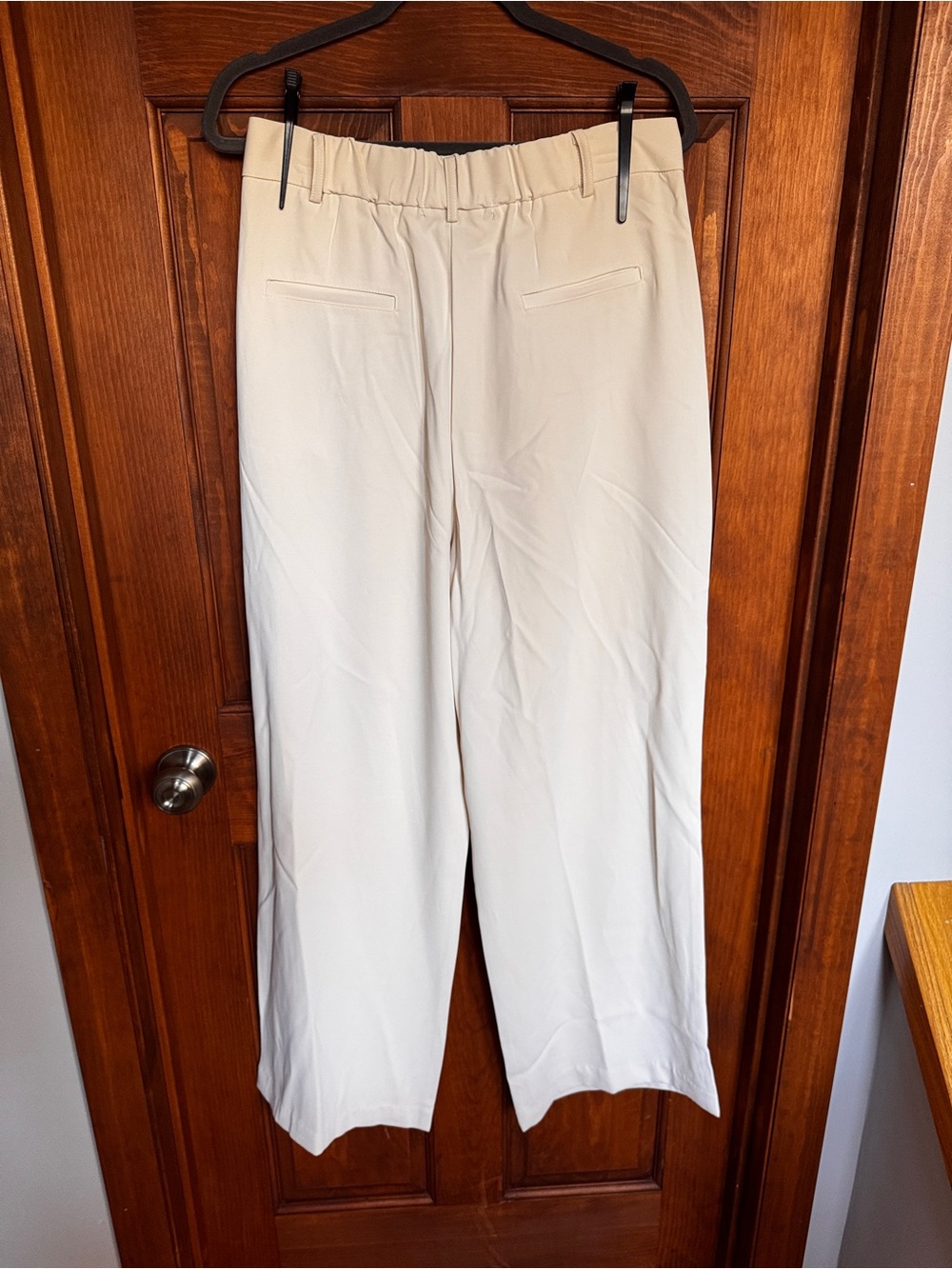 66. French Connection High-Waist Wide-Leg Trousers in Cream - Picture 6 of 13